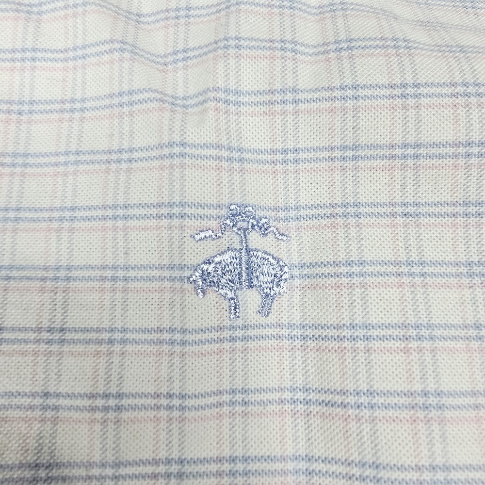 Brooks Brothers 1818 Regent Fit XXL Blue White Check Non-Iron Stretch Shirt